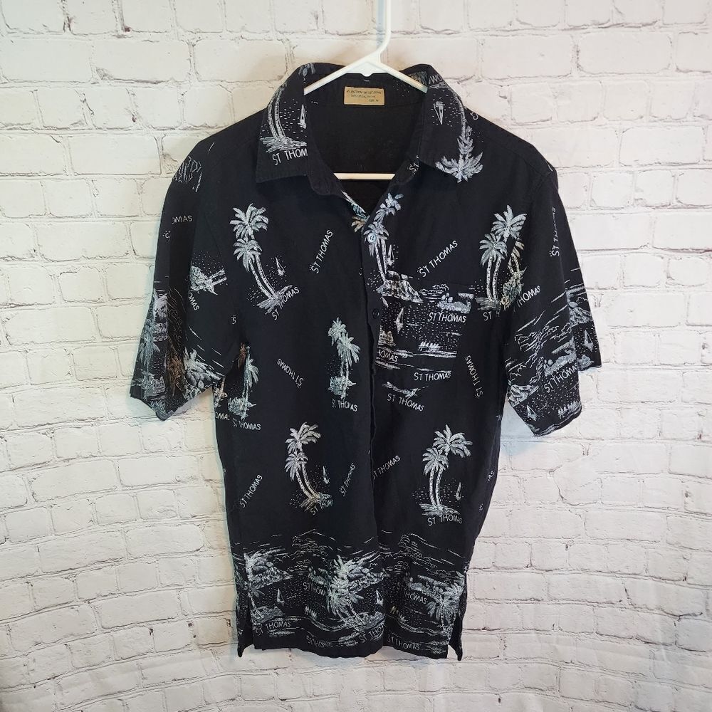 Men's Natural Collections Hawaiian Shirt, size Medium